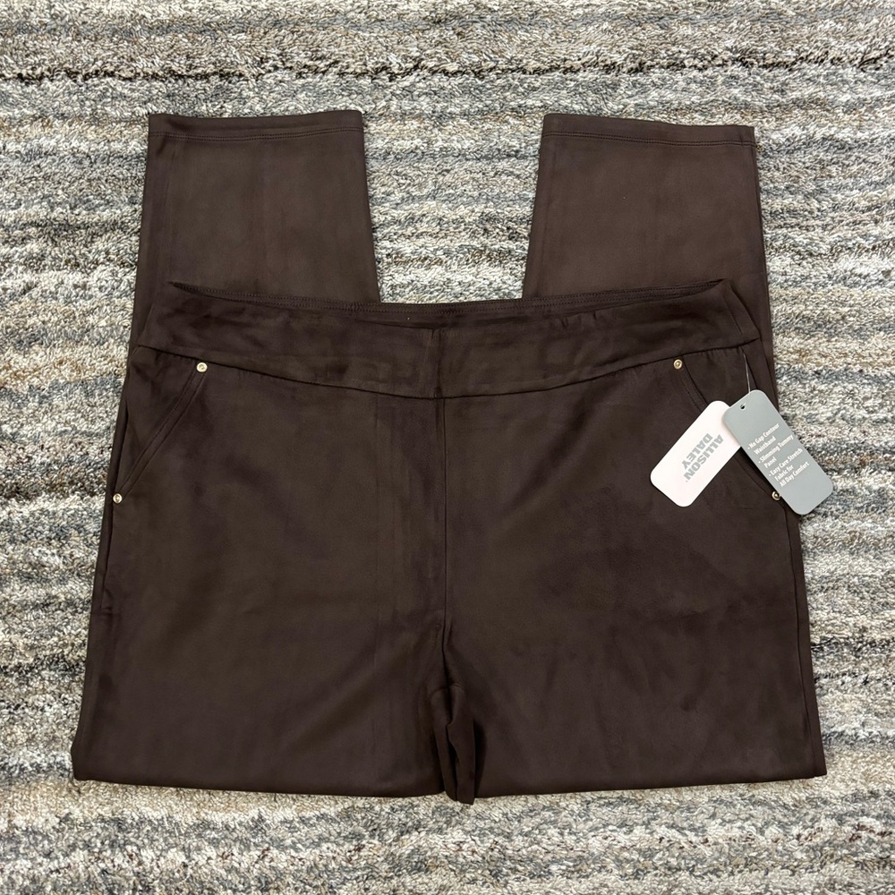 Allison Daley Skinny Jeggings Sz XL NWT | Allison Daley Faux Suede Skinny Jeans-